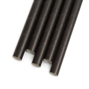 Pai pentru bauturi, hartie - negru - 197 x 6mm Family Pound