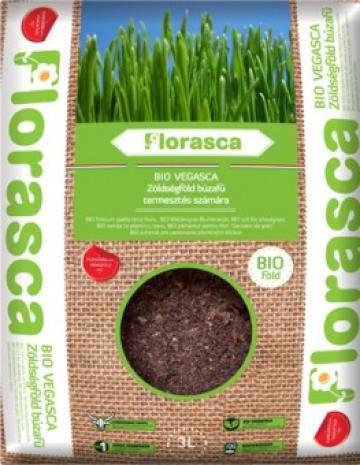 Pamant organic pentru iarba de grau bio 3litri Florasca