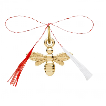 Pandantiv martisor din argint placat cu aur, albinuta