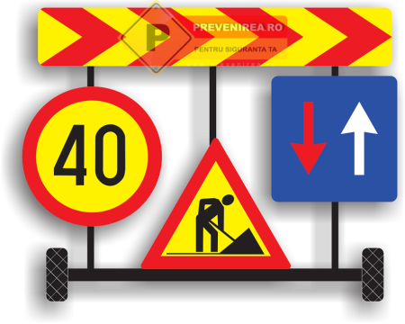 Panou de constructii cu indicatoare rutiere