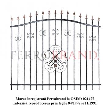 Panou gard fier forjat, Ioana 2000x1650 mm / Ferrobrand
