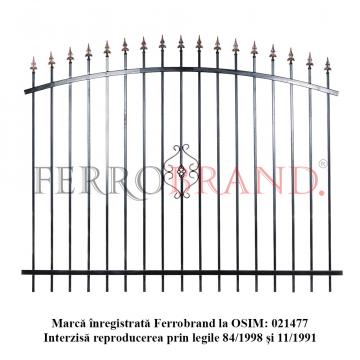 Panou gard mic fier forjat Bella 2000x1650 mm