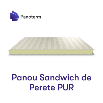Panou sandwich de perete PUR - RAL 9002