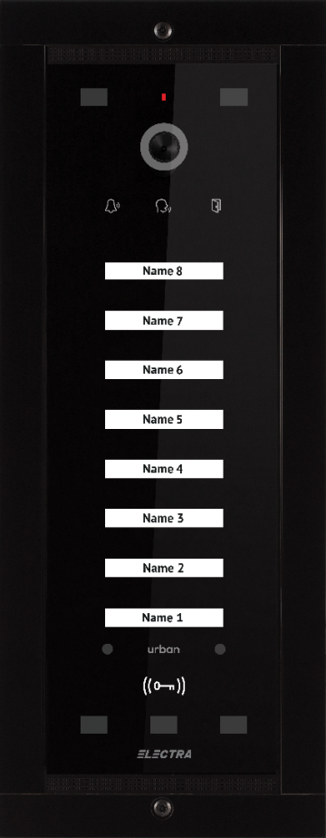 Panou videointerfon exterior G3 Urban pentru 8 familii