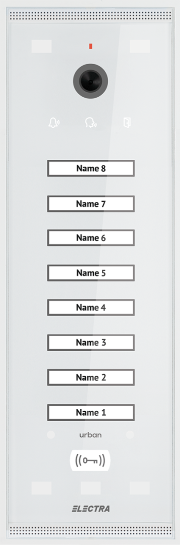 Panou videointerfon exterior Video G3 Urban pentru 8 familii