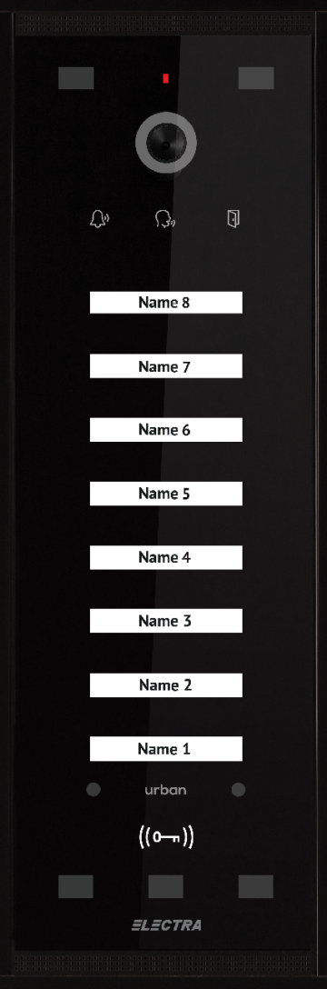 Panou videointerfon exterior Video G3 Urban pentru 8 familii