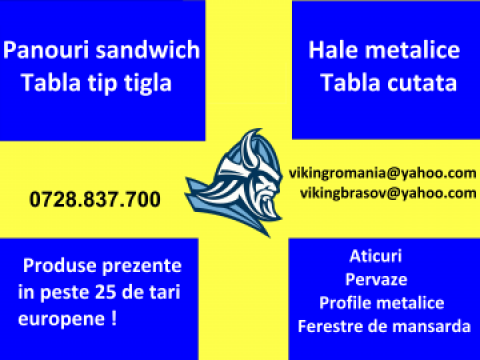 Panouri sandwich, tabla tigla, hale metalice