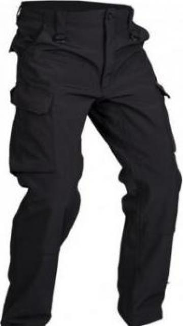 Pantalon negru de paza din tercot