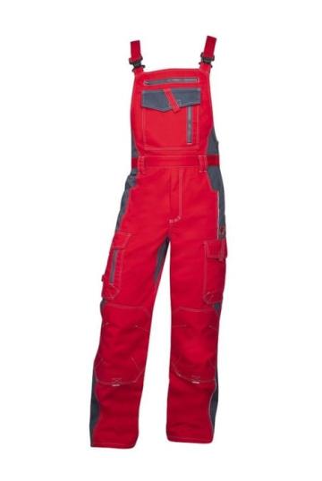 Pantaloni de lucru cu pieptar Vision 03 rosu (176-182cm)