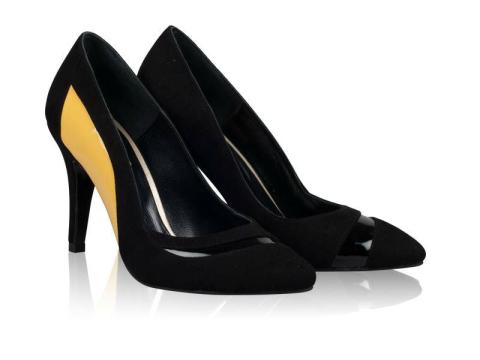 Pantofi Stiletto Duo negru/galben N3