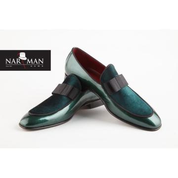 Pantofi barbatesti eleganti din piele de culoarea verde
