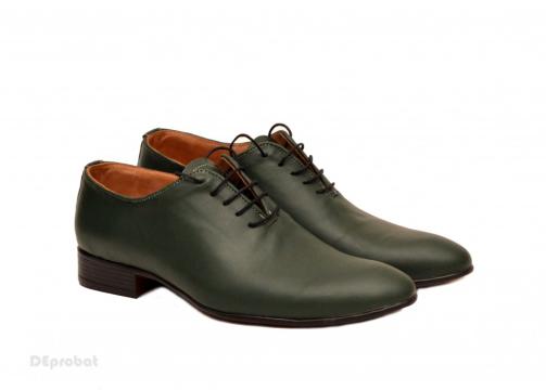 Pantofi barbatesti verzi piele naturala casual-eleganti