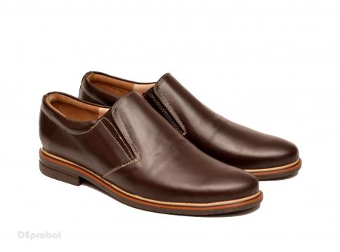 Pantofi barbati piele naturala maro casual-eleganti