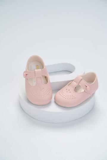 Pantofi botez B 080 - roz