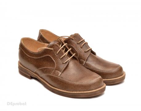 Pantofi dama casual din piele naturala maro P98