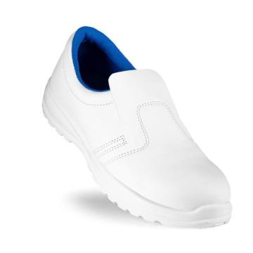 Pantofi de protectie albi cu bombeu metalic New Dale S2 SR