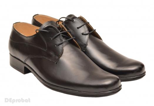 Pantofi negri barbati piele naturala casual-eleganti