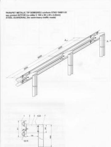 Parapet protectie drumuri semigreu, greu/ foarte greu