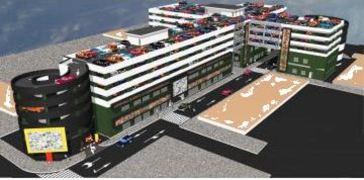 Parcare supraterana ca spatii comerciale si birouri