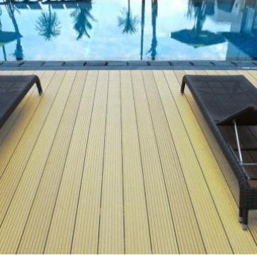 Pardoseala pentru exterior compozit culoare teak (deck WPC)