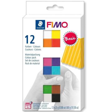 Pasta de modelat Fimo Soft set 12 culori 300g