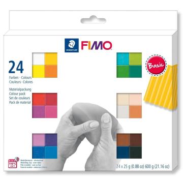 Pasta de modelat Fimo Soft - set 24 culori - 600g