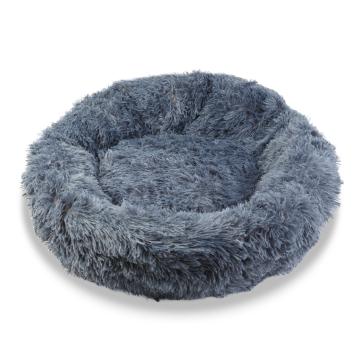 Pat pentru caini - rotund - marime XL - 80 cm - gri