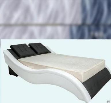 Pat tapitat matrimonial cu saltea relaxa Georgetown