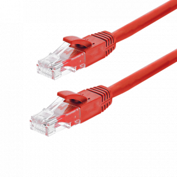 Patch cord Gigabit UTP cat6, LSZH, 1.0m, rosu - Asytech