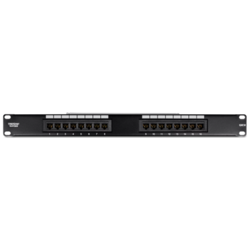 Patch panel 16 porturi RJ45 UTP, Cat6 - TRENDnet TC-P16C6