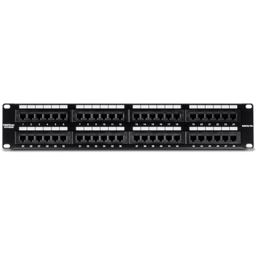 Patch panel 48 porturi RJ45 UTP 19, Cat5 5e - TRENDnet TC-P