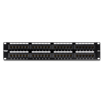 Patch panel 48 porturi RJ45 UTP, Cat6 - TRENDnet TC-P48C6