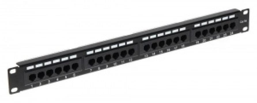 Patch panel Cat 6 UTP 24P echipat