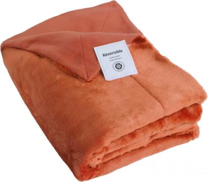 Patura reversibila, confortabila, pufoasa, moale, din lana