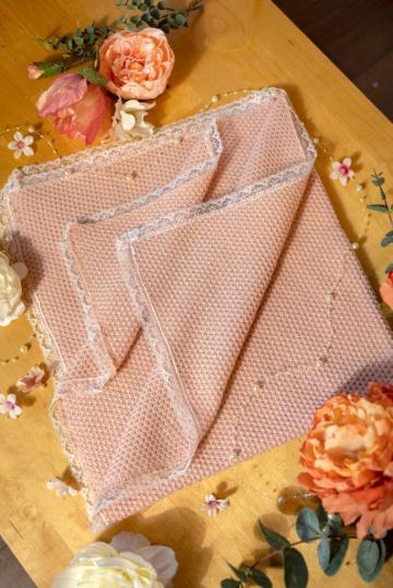Paturica tricotata - roz vintage