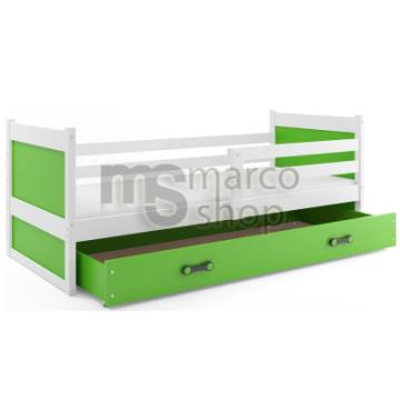Patut din lemn alb pentru copii alb - Rico