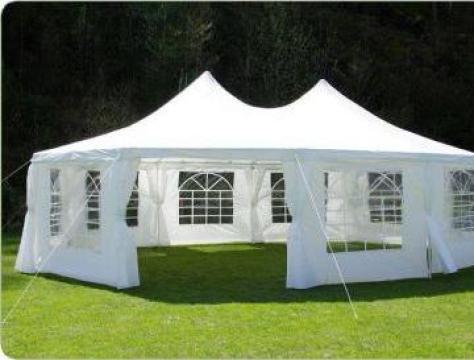 Pavilion - cort, 10 colturi 8,9 x 6,5 m - alb