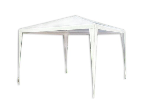 Pavilion patrat pentru gradina Raki 3x3m poliester alb