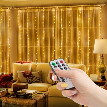 Perdea luminoasa - 300 micro LEDuri - alb rece - 3 x 3 m