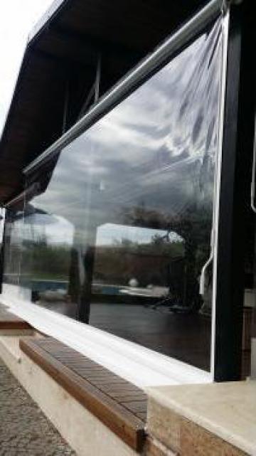 Perete de vant transparent, mobil, actionare manuala