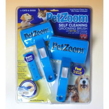 Perie dubla profesionala pentru animale Pet Zoom