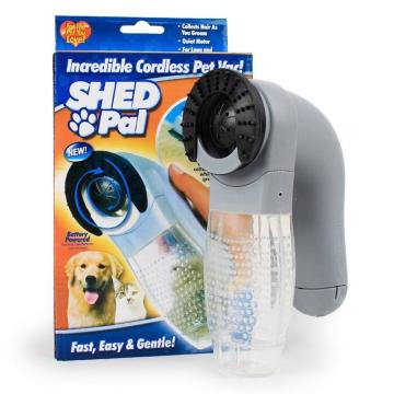 Perie electrica cu vacuum pentru curatat parul de animale