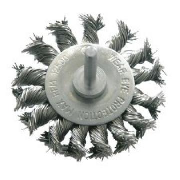 Perie sarma impletita circular cu tija 75mm
