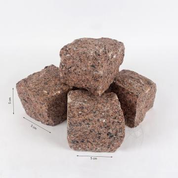 Piatra cubica granit maple red natur 5 x 5 x 5cm