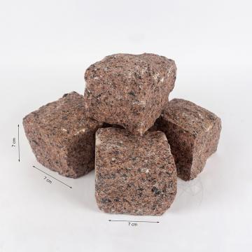 Piatra cubica granit maple red natur 7 x 7 x 7cm