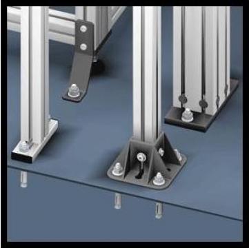 Picioare pentru profile de aluminiu