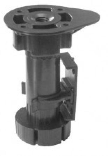 Picior reglabil din ABS pentru mobilier / 100mm