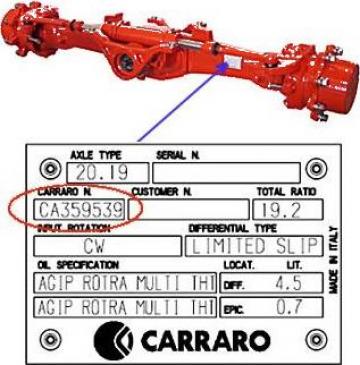 Piese Carraro 139274 - Claas Ranger 975T
