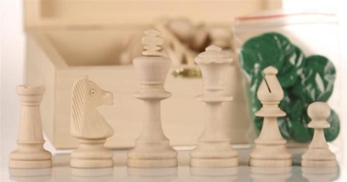 Piese lemn sah Staunton 6 natur - Proiect de finisat