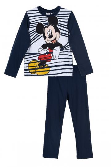 Pijama baieti, Mickey, bumbac, alb cu bleumarin